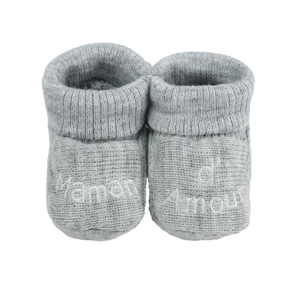 babyslofjes maman d'amour grijs babyslofjes maman d'amour grijs