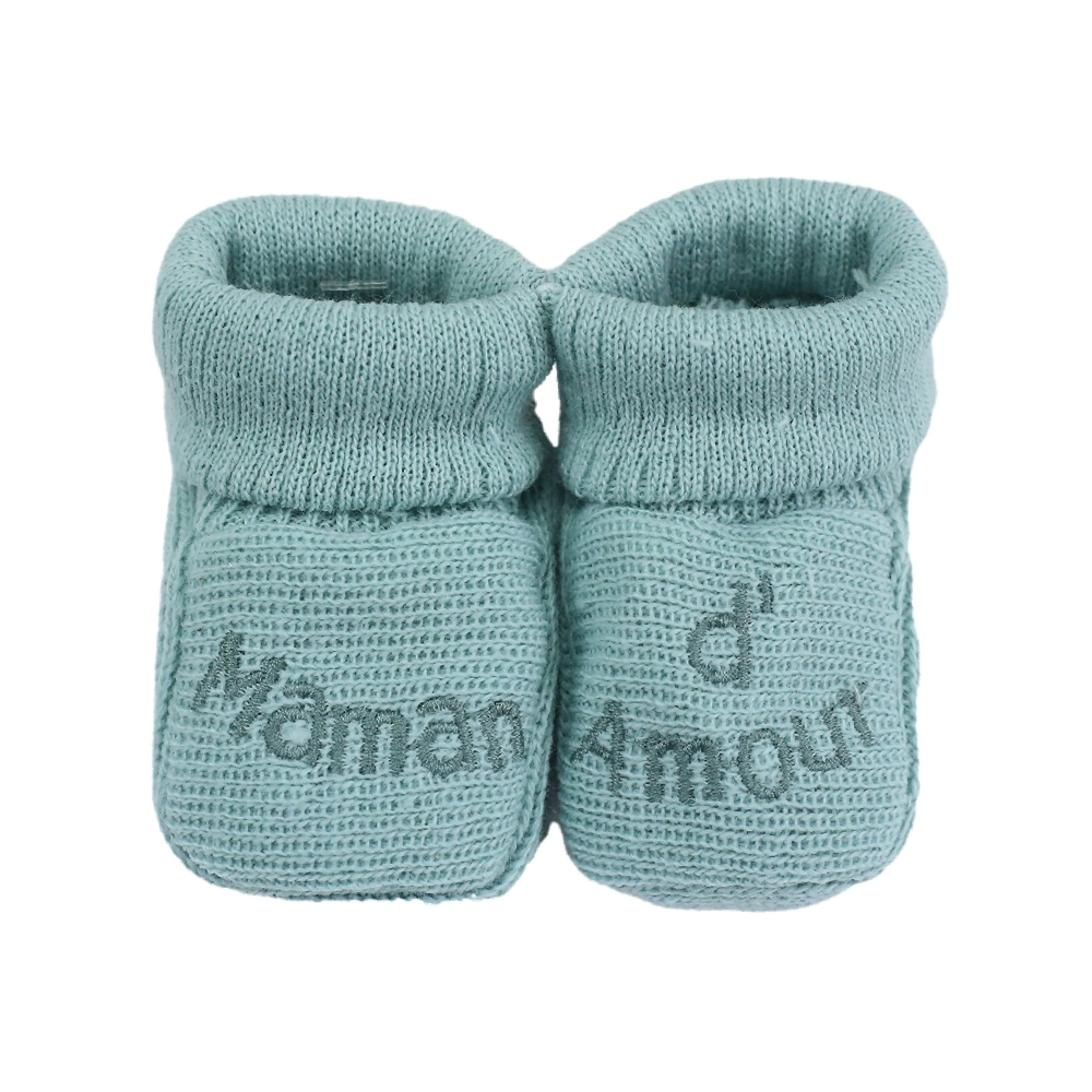 chaussons bébé maman d'amour vert chaussons bébé maman d'amour vert