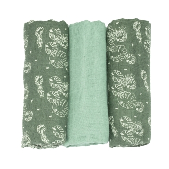 copy of Set of 3 nappies 70x70cm - Oeko-tex - water green Trois Kilos Sept - 1