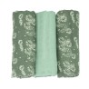 Product photo of forest green swaddles with leaves and sage design Product photo of forest green swaddles with leaves and sage design