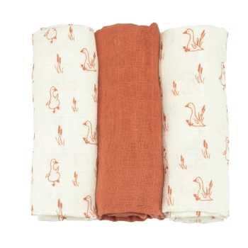 Conjunto de fraldas de pano com gansinhos Conjunto de fraldas de pano com gansinhos