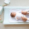 baby photo on changing mat with wide green water Nova ocean pattern baby photo on changing mat with wide green water Nova ocean pattern