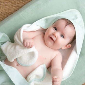 Baby bath cape + face glove Trois Kilos Sept - 2