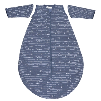 Navy blue sleeping bag without its removable sleeves Navy blue sleeping bag without its removable sleeves