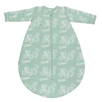saco de dormir verde-sálvia com motivos de folhas tropicais saco de dormir verde-sálvia com motivos de folhas tropicais