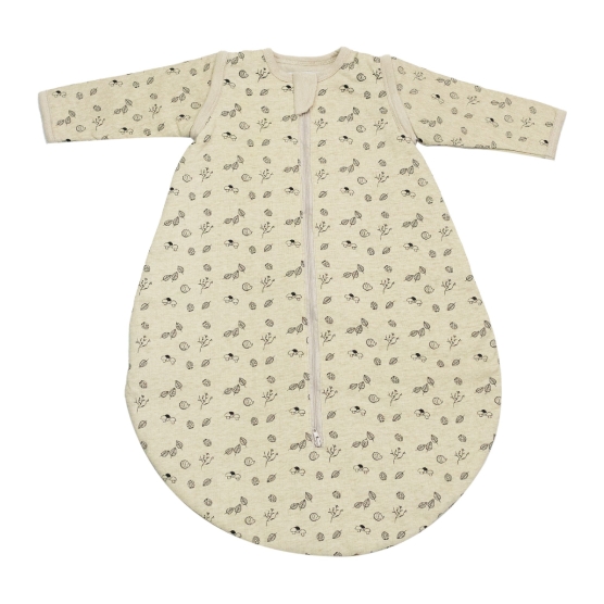 newborn sand color sleeping bag with sleeves