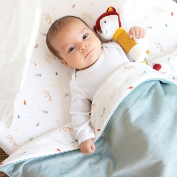 Baby blanket - 75x100cm - Sage green Trois Kilos Sept - 4