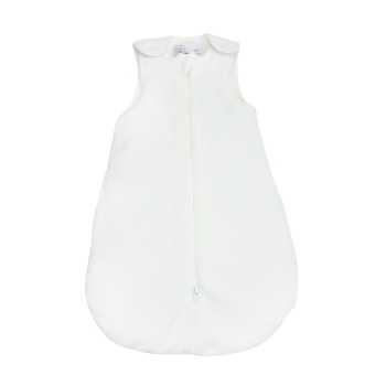 Saco de dormir para recém-nascido visto de frente, branco e em veludo cotelê Saco de dormir para recém-nascido visto de frente, branco e em veludo cotelê