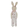 Lili la lapine en format poupée avec une salopette Lili la lapine en format poupée avec une salopette