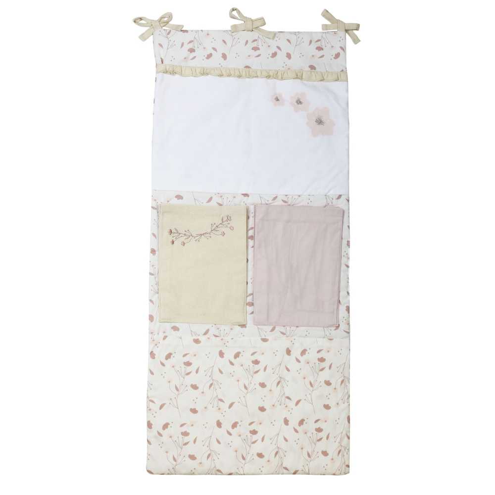 Organizador de berço para bebé - Rosa e Lili