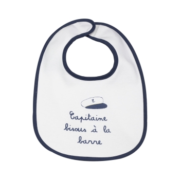 Captain Kisses bib at the helm Captain Kisses bib at the helm