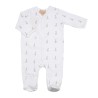 Pijama de recém-nascido branco com motivos da Sophie la girafe, vista de frente Pijama de recém-nascido branco com motivos da Sophie la girafe, vista de frente