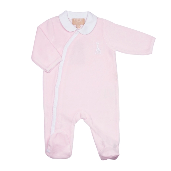 pijama rosa Sophie para menina com abertura cruzada