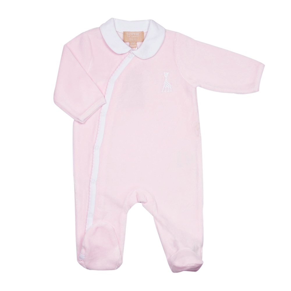 pijama rosa Sophie para menina com abertura cruzada pijama rosa Sophie para menina com abertura cruzada