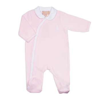 pijama rosa Sophie para menina com abertura cruzada pijama rosa Sophie para menina com abertura cruzada