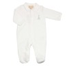 Babygrow Y bege com gola polo - Veludo jacquard - ©Sophie la girafe Babygrow Y bege com gola polo - Veludo jacquard - ©Sophie la girafe