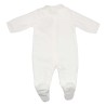 Pijama cru de veludo jacquard, vista de trás Pijama cru de veludo jacquard, vista de trás