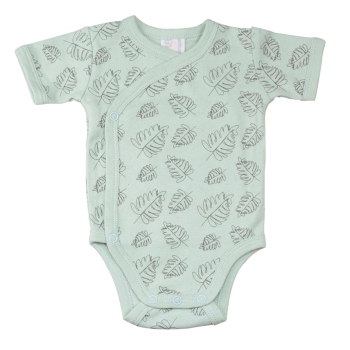 Zoom sur le body sauge et ses motifs feuilles tropicales Zoom sur le body sauge et ses motifs feuilles tropicales