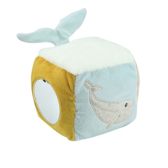 cubo de estimulación 6 caras con la cola de la ballena