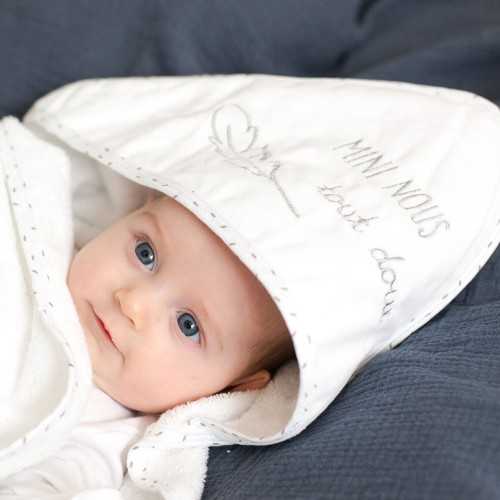 baby hooded towel mini us grey