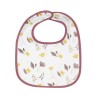 Burgundy baby bib with floral pattern Burgundy baby bib with floral pattern