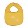 Mustard yellow baby bib "little flower" Mustard yellow baby bib "little flower"