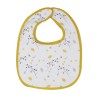 1st age bib with floral mustard trim 1st age bib with floral mustard trim