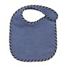 blue bib with navy blue piping for baby unisex blue bib with navy blue piping for baby unisex