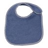 Babete de bebé em tecido turco azul liso