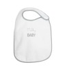 Babete branco com a inscrição Milky Baby