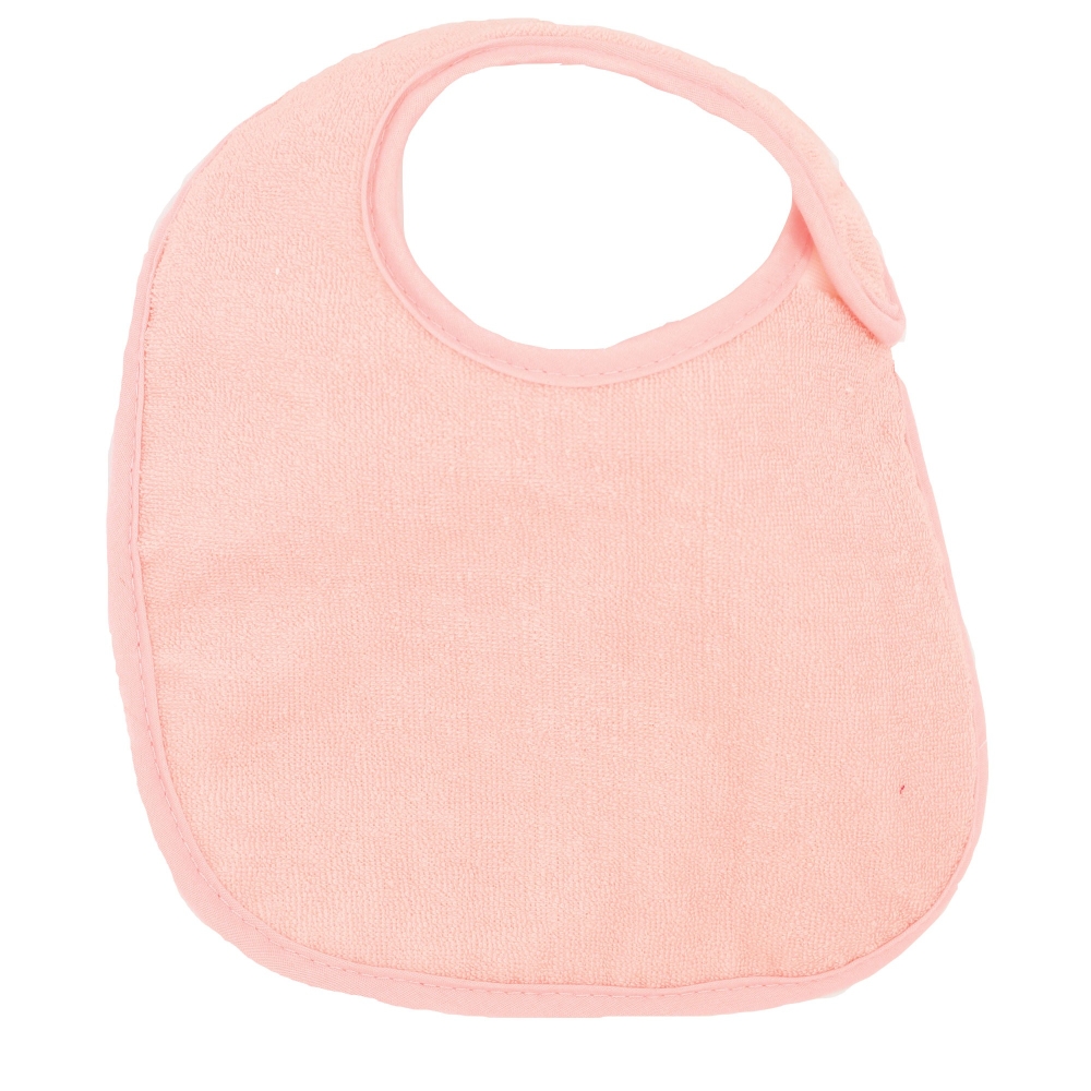 Bavoir bébé fille - Rose uni
