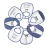 Conjunto de 7 babetes azuis «gentleman» Conjunto de 7 babetes azuis «gentleman»