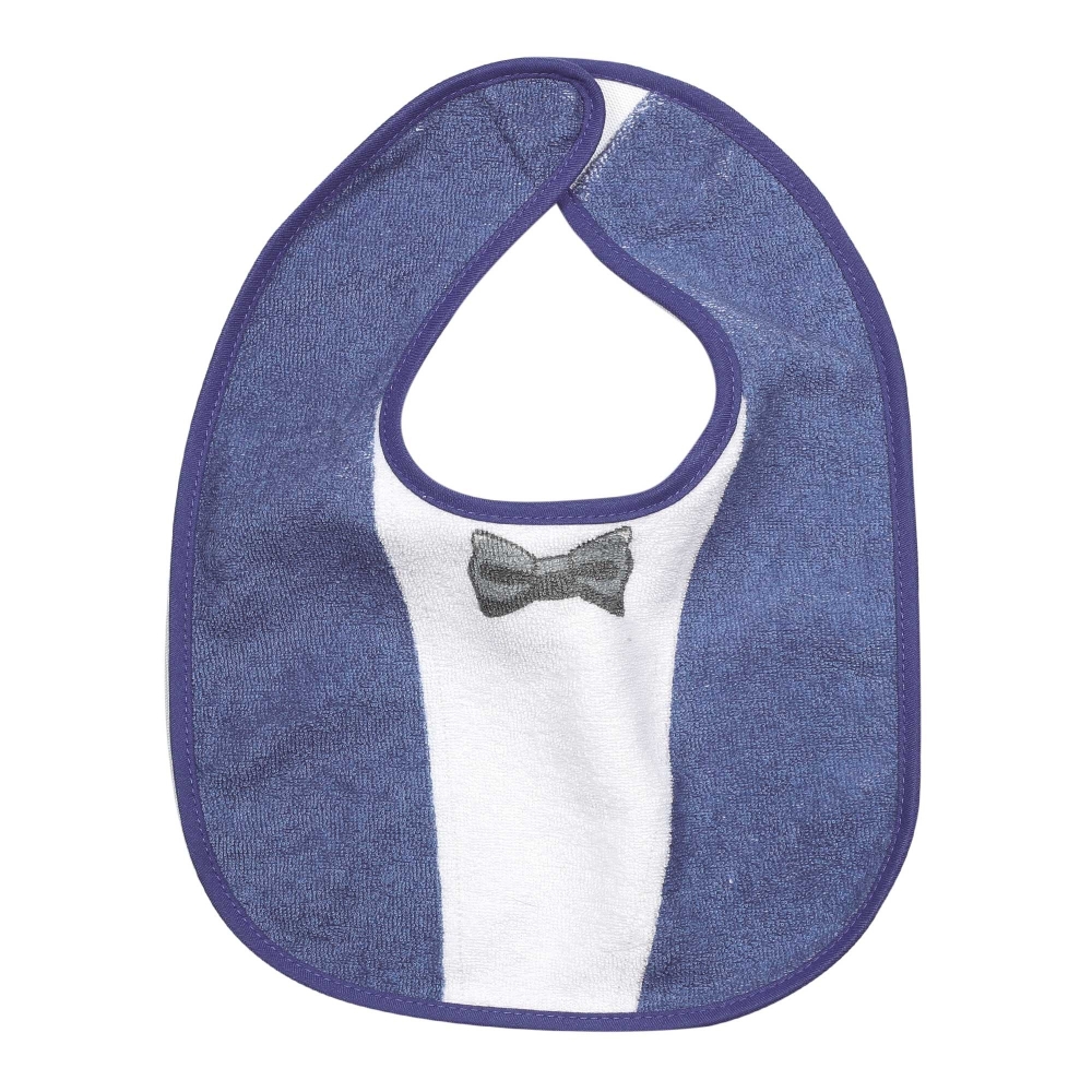 babete de bebé com laço e colete estampado babete de bebé com laço e colete estampado