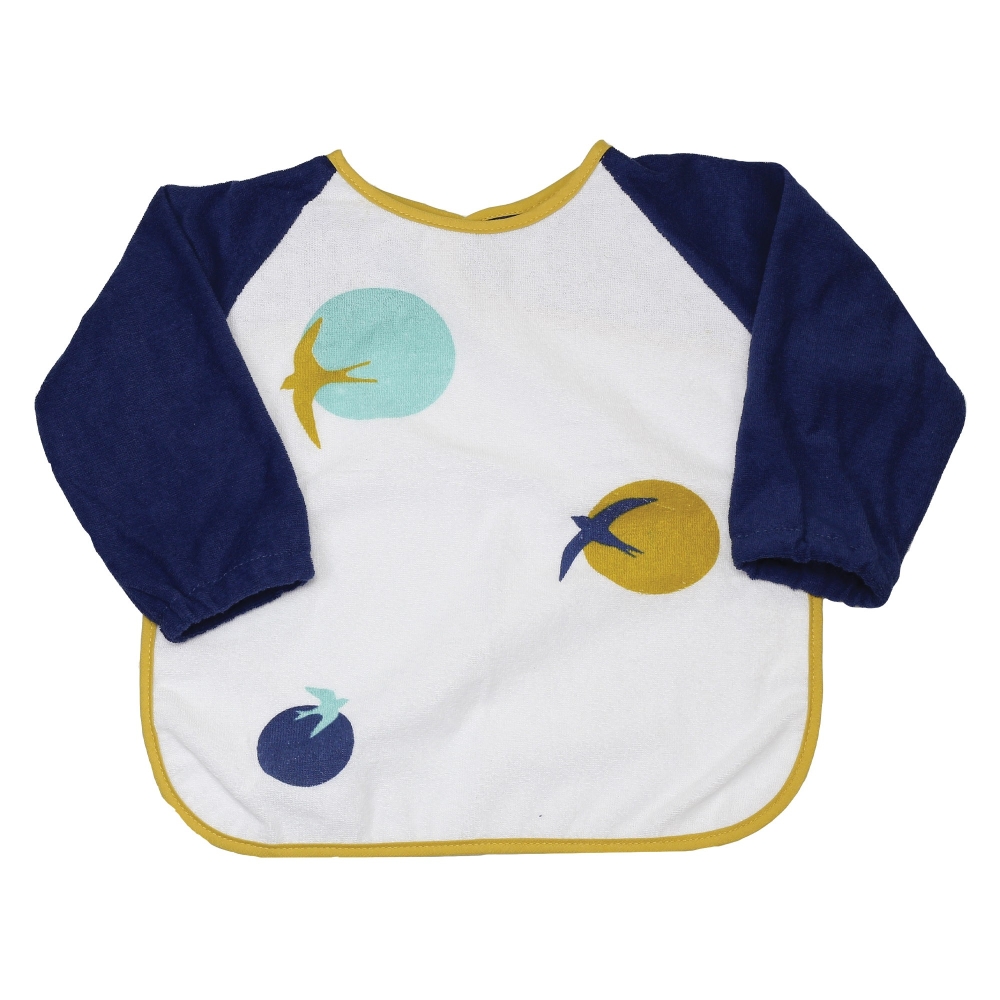 Baby terry cloth bib with birds Baby terry cloth bib with birds