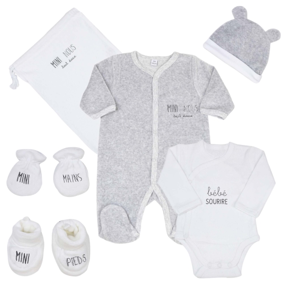 Conjunto de nascimento de 6 peças - Mini Nós Trois Kilos Sept - 1