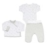 Conjunto de nascimento de 3 peças - Cinzento mesclado Conjunto de nascimento de 3 peças - Cinzento mesclado