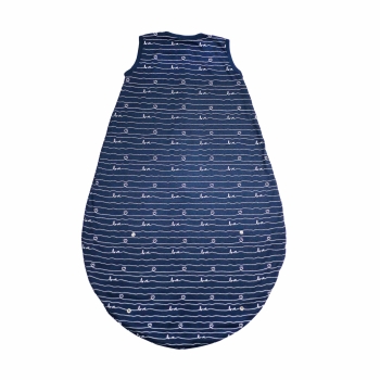 Back of the navy blue summer sleeping bag Back of the navy blue summer sleeping bag