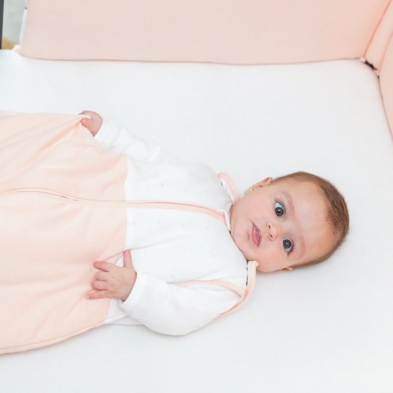 Baby girl sleeping bag with pink stars