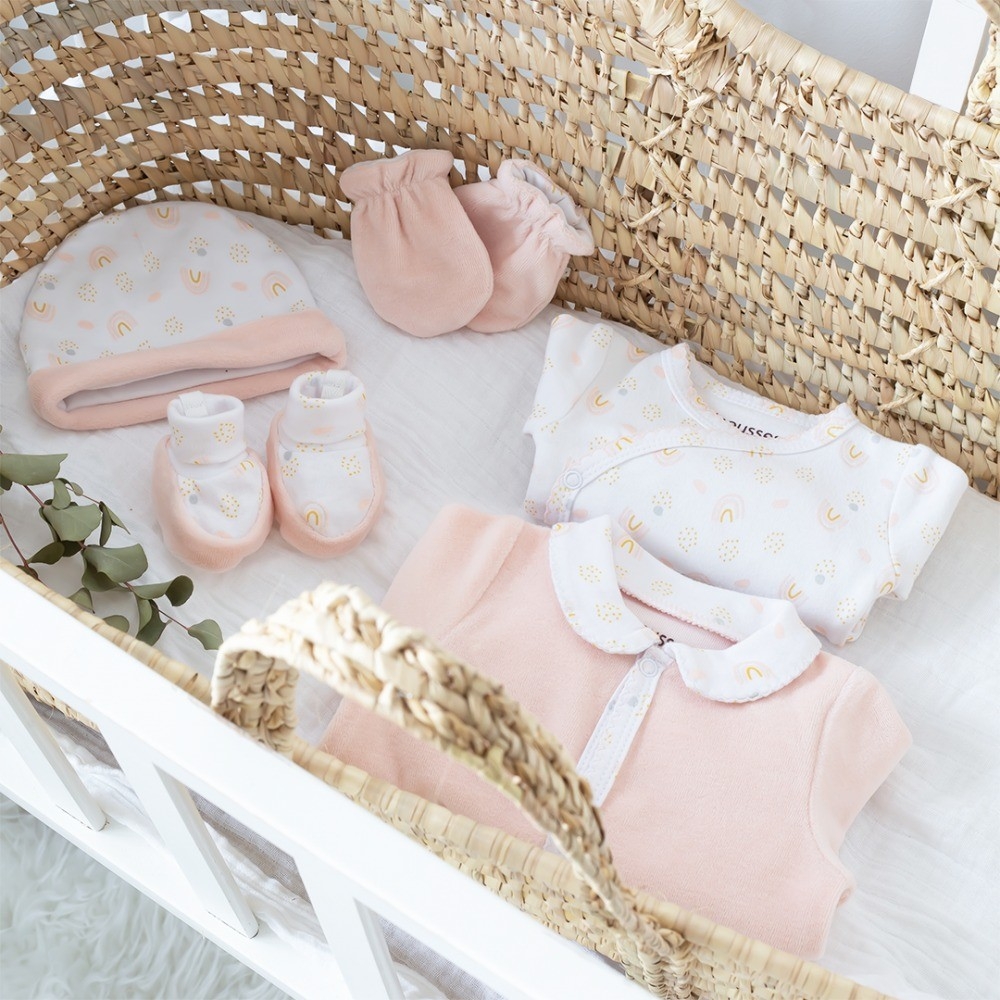 Conjunto de nascimento para menina – Oeko-Tex – Arco-íris (6 peças) Kinousses - 2
