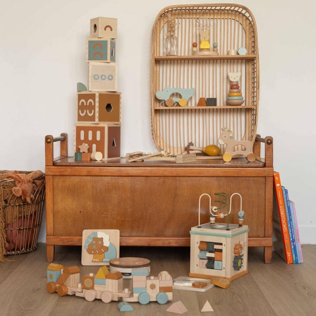 Juguetes de madera para bebé - Juegos para desarrollo del despertar del bebé